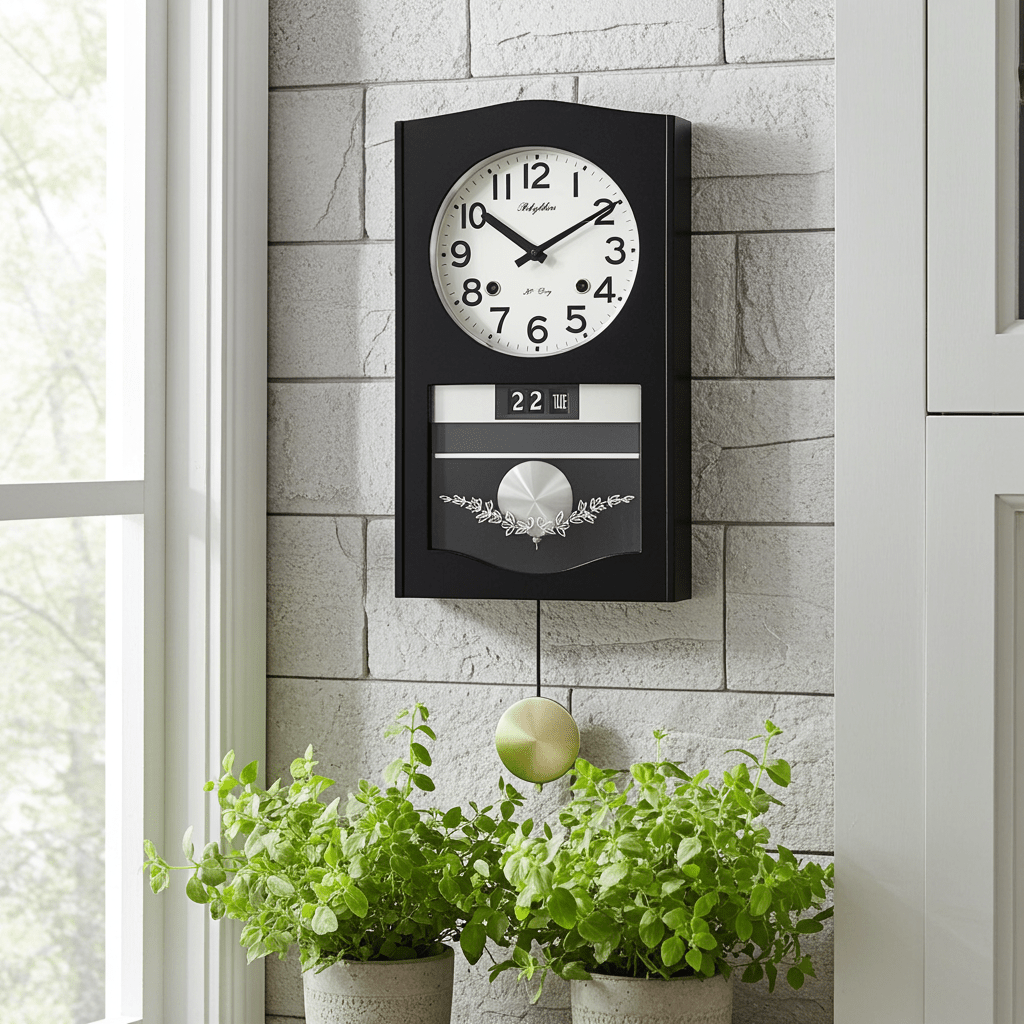 Vintage Rhythm 30 Day Time & Calendar Japan Wall Clock | Adelaide
