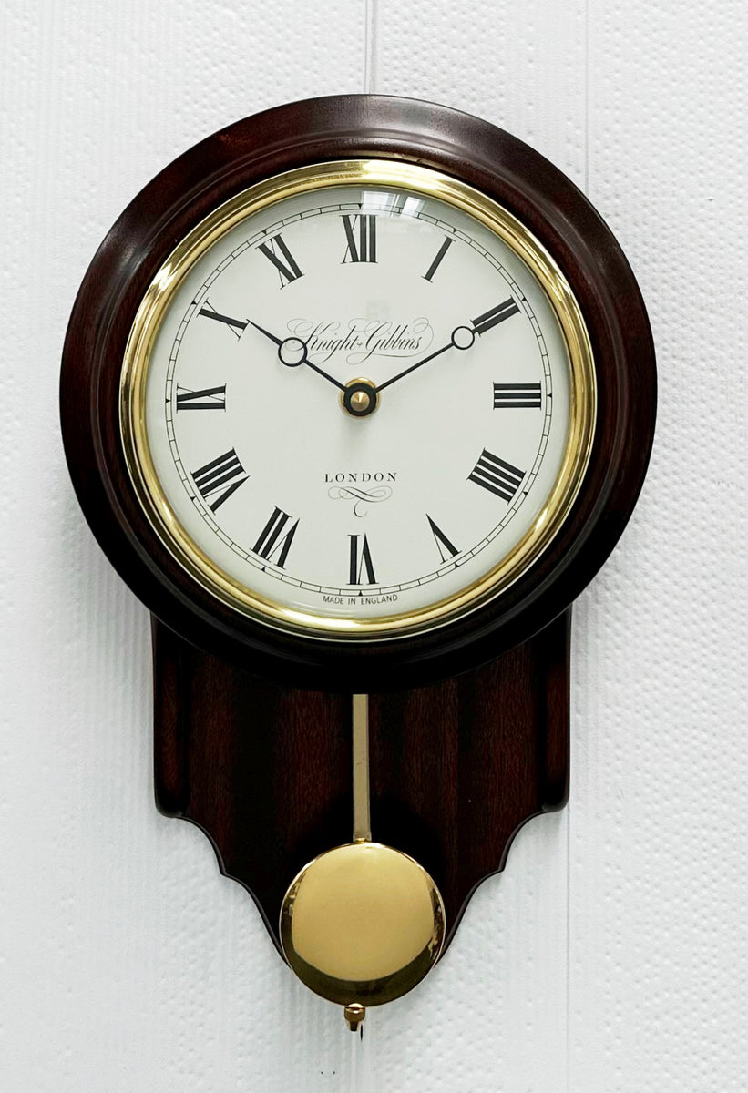 Vintage Knight & Gibbins London Battery Pendulum Wall Clock