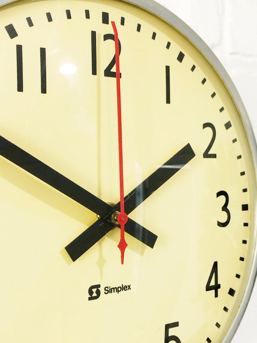 Vintage SIMPLEX Electric Wall School Clock Adelaide Clocks