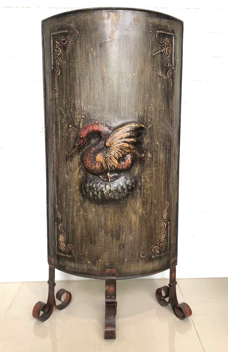 Vintage Medieval Dragon Style Fire Screen Adelaide Clocks