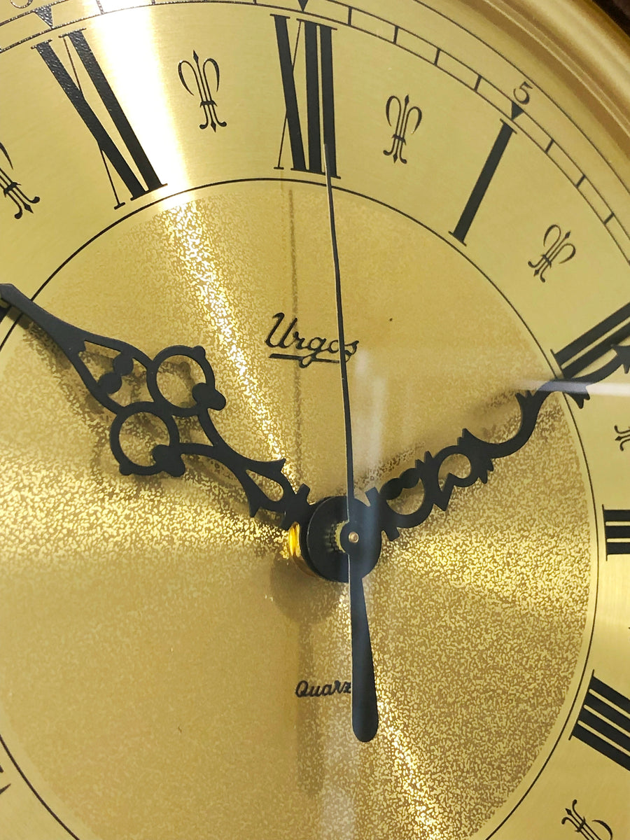 Vintage URGOS Octagon Wood Grained Battery Wall Clock Adelaide Clocks