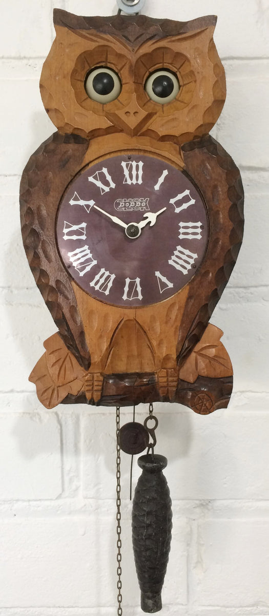 Vintage Poppo Owl Cuckoo Clock Adelaide Clocks