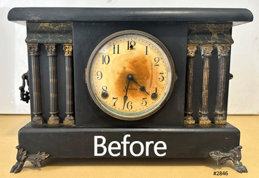 Antique Sessions Hammer on Coil Strike Mantel Clock | Adelaide Clocks