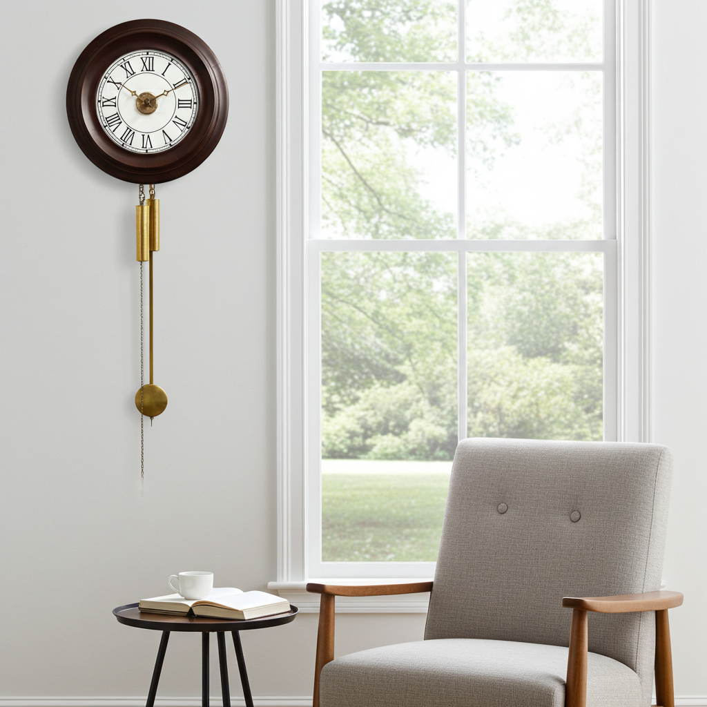 Antique Top Bell Alarm Strike Pendulum Wall Clock | Adelaide Clocks