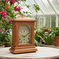 Antique Oak Wood Grain Battery Mantel Clock | Adelaide Clocks