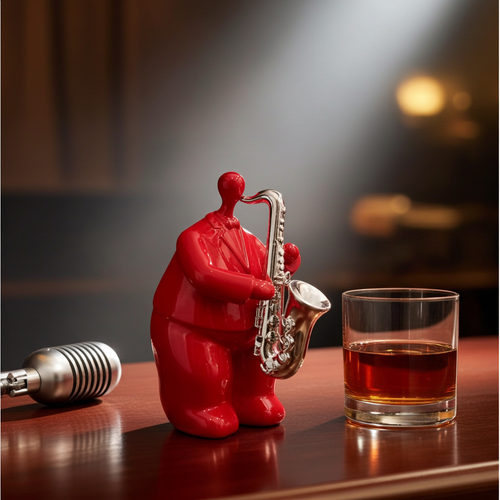 Saxophone Jazz Player Sculptured Ornament | Adelaide Clocks