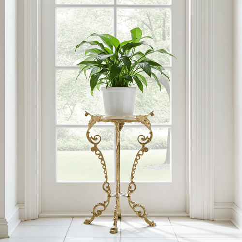 Antique Jardiniere Ornate Brass Plant Stand Table | Adelaide Clocks