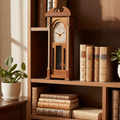 Antique Brooklyn Wood Grain Battery U.S.A. Mantel Clock | Adelaide Clocks