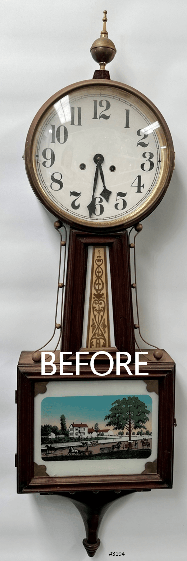 Vintage LA ROSE Hermle Pendulum Strike Banjo Wall Clock | Adelaide Clocks
