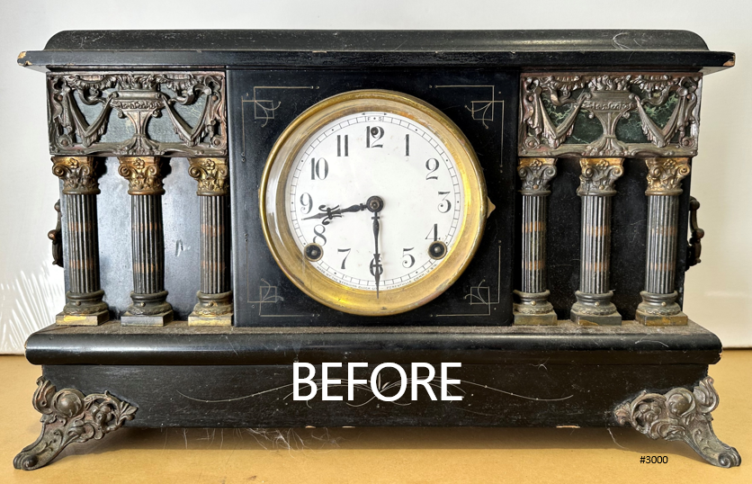 Antique Session Hammer on Bell and Coil Strike Mantel Clock | Adelaide Clocks