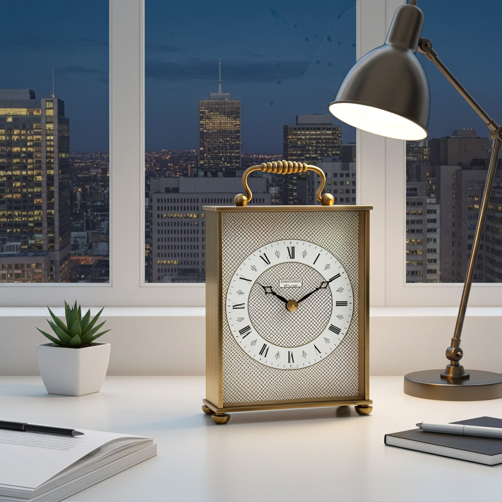 Vintage Junghans ATO-MAT Carriage Battery Desk Clock | Adelaide Clocks