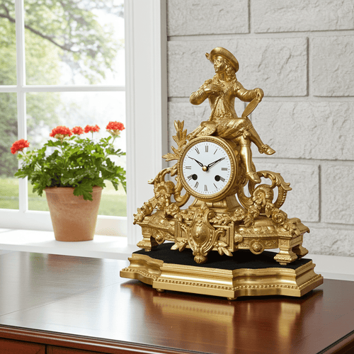 Antique Figural Spelter Mantel Clock | Adelaide Clocks