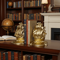 Vintage Brass Ship Bookends | Adelaide Clocks