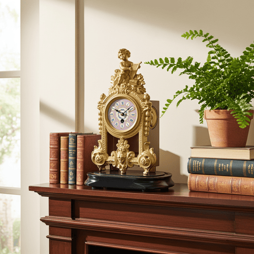 Antique Figural Spelter Brevete Mantel Clock | Adelaide Clocks
