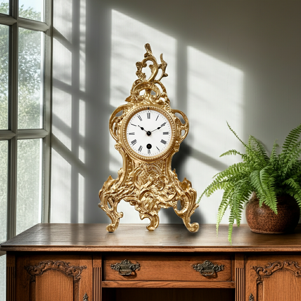 Antique Figural French Spelter Mantel Clock | Adelaide Clocks