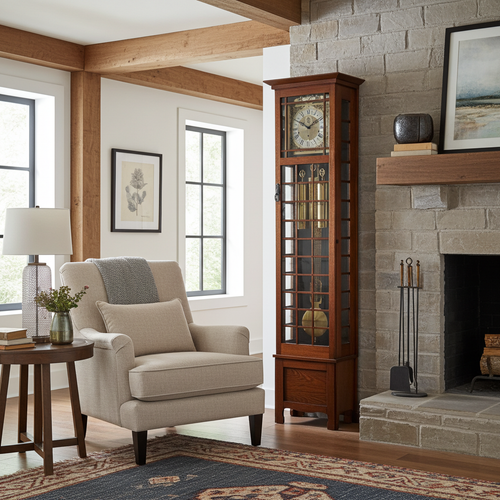 Vintage Grandfather URGOS Tempus Fugit Westminster Chime Clock | Adelaide Clocks