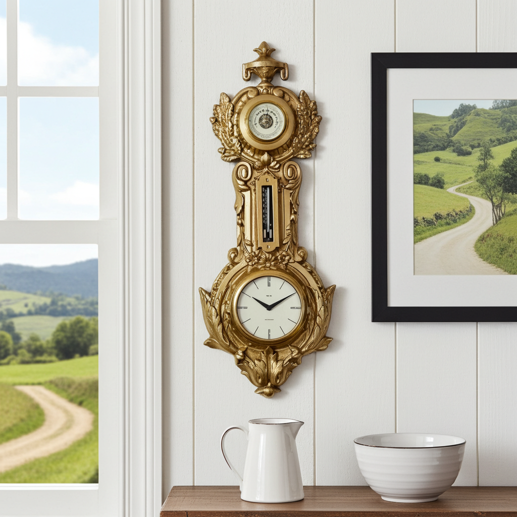 Vintage Smiths Sectronic Thermometer & Barometer Quartz Wall Clock | Adelaide Clocks