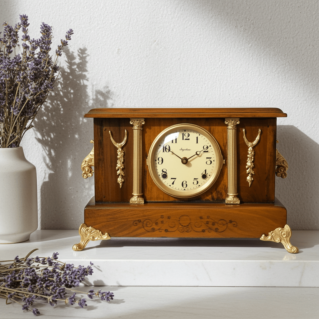 Antique Ingraham Battery Mantel Clock | Adelaide Clocks