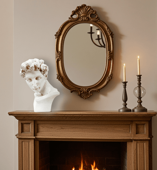 Vintage David Bust Sculptured Head Statue | Adelaide Clocks