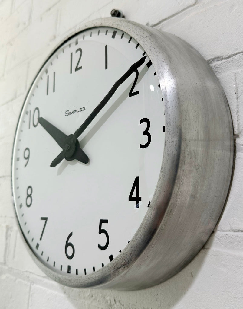 Vintage SIMPLEX Battery Wall School Clock | Adelaide Clocks