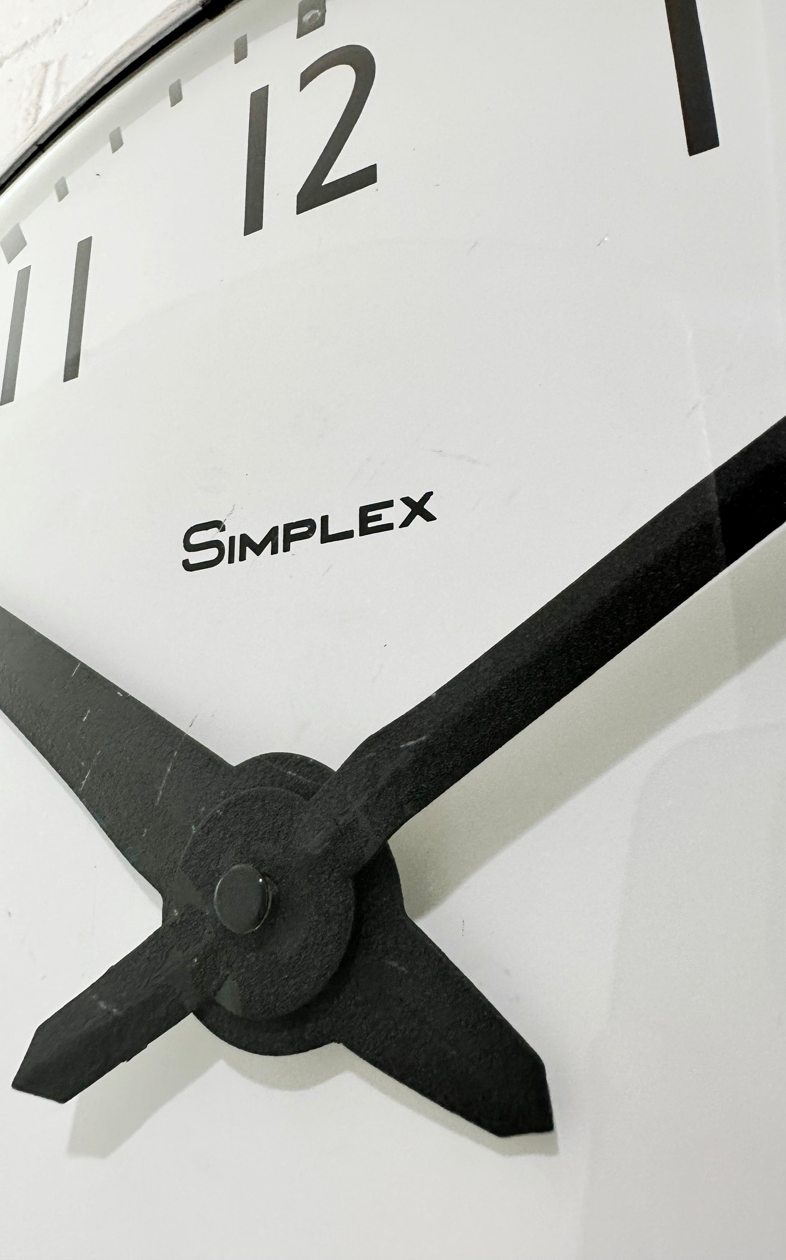 Vintage SIMPLEX Battery Wall School Clock | Adelaide Clocks