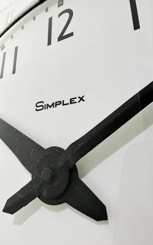 Vintage Simplex Silent Battery Movement Wall Clock | eXibit collection