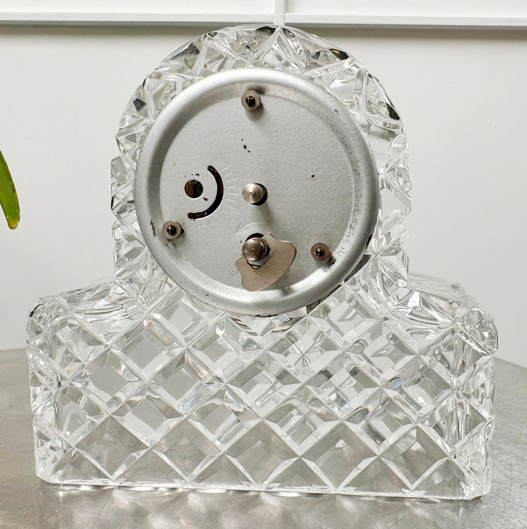 Vintage German Diamond Crystal Desk Mantel Clock | Adelaide Clocks
