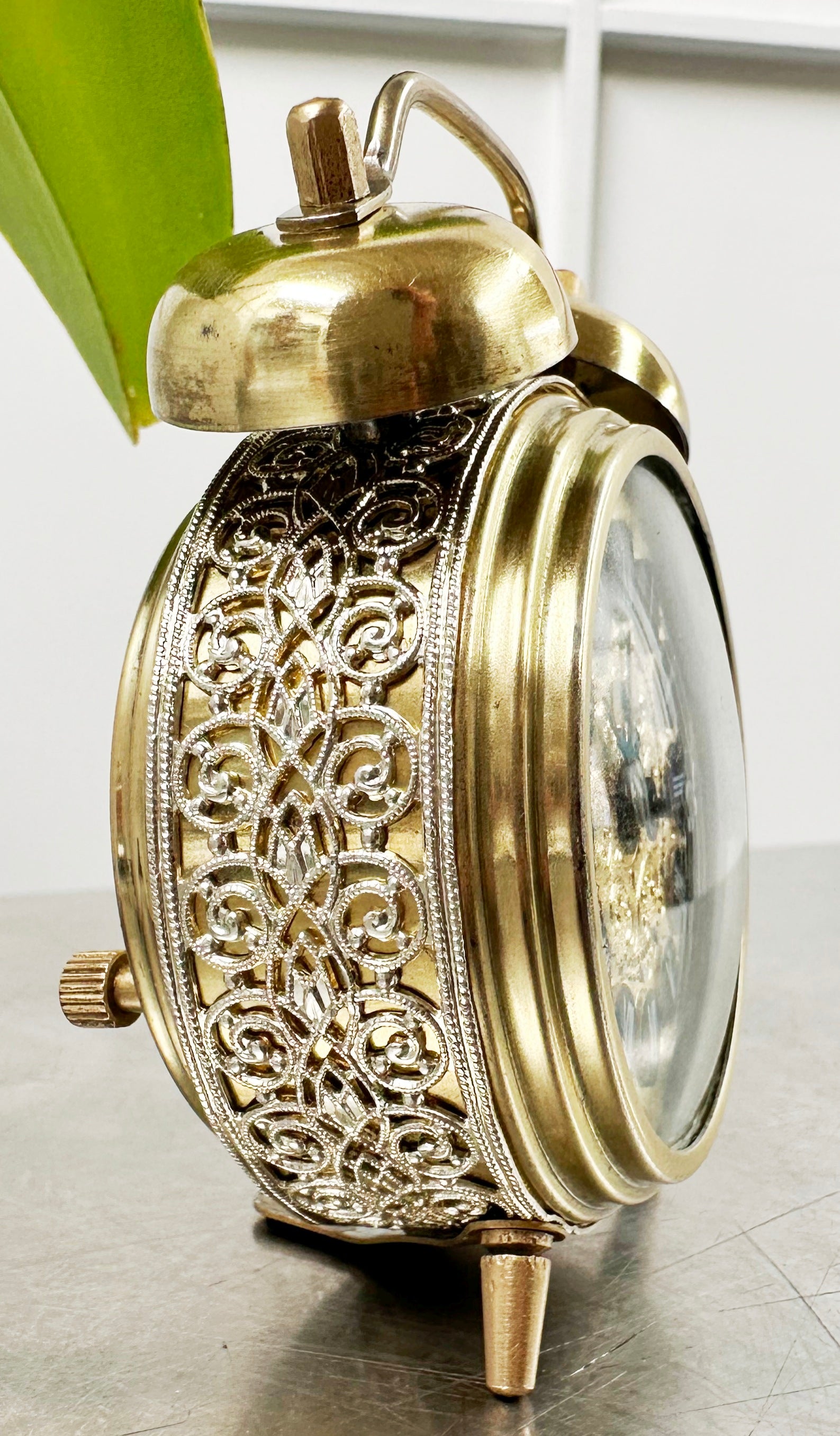 Vintage JERGER Twin Bell German Alarm Desk Clock | Adelaide Clocks