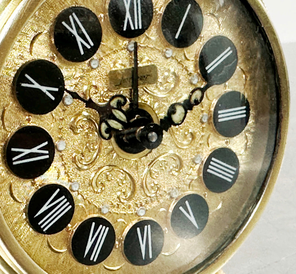 Vintage JERGER Twin Bell German Alarm Desk Clock | Adelaide Clocks