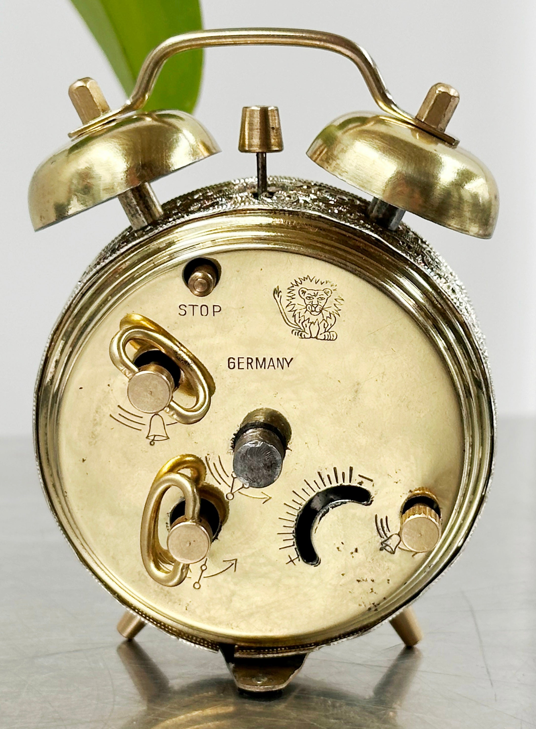 Vintage JERGER Twin Bell German Alarm Desk Clock | Adelaide Clocks