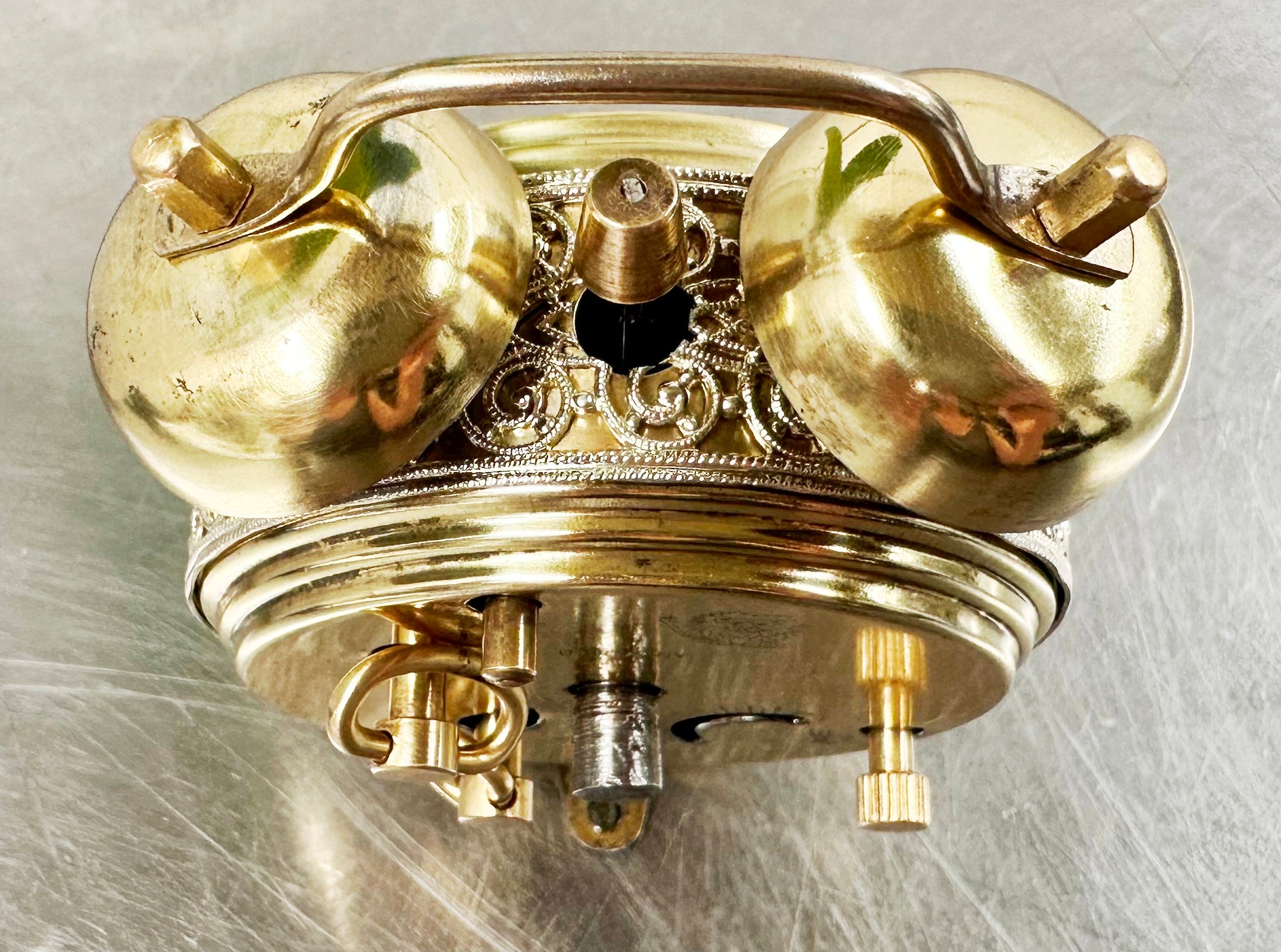 Vintage JERGER Twin Bell German Alarm Desk Clock | Adelaide Clocks