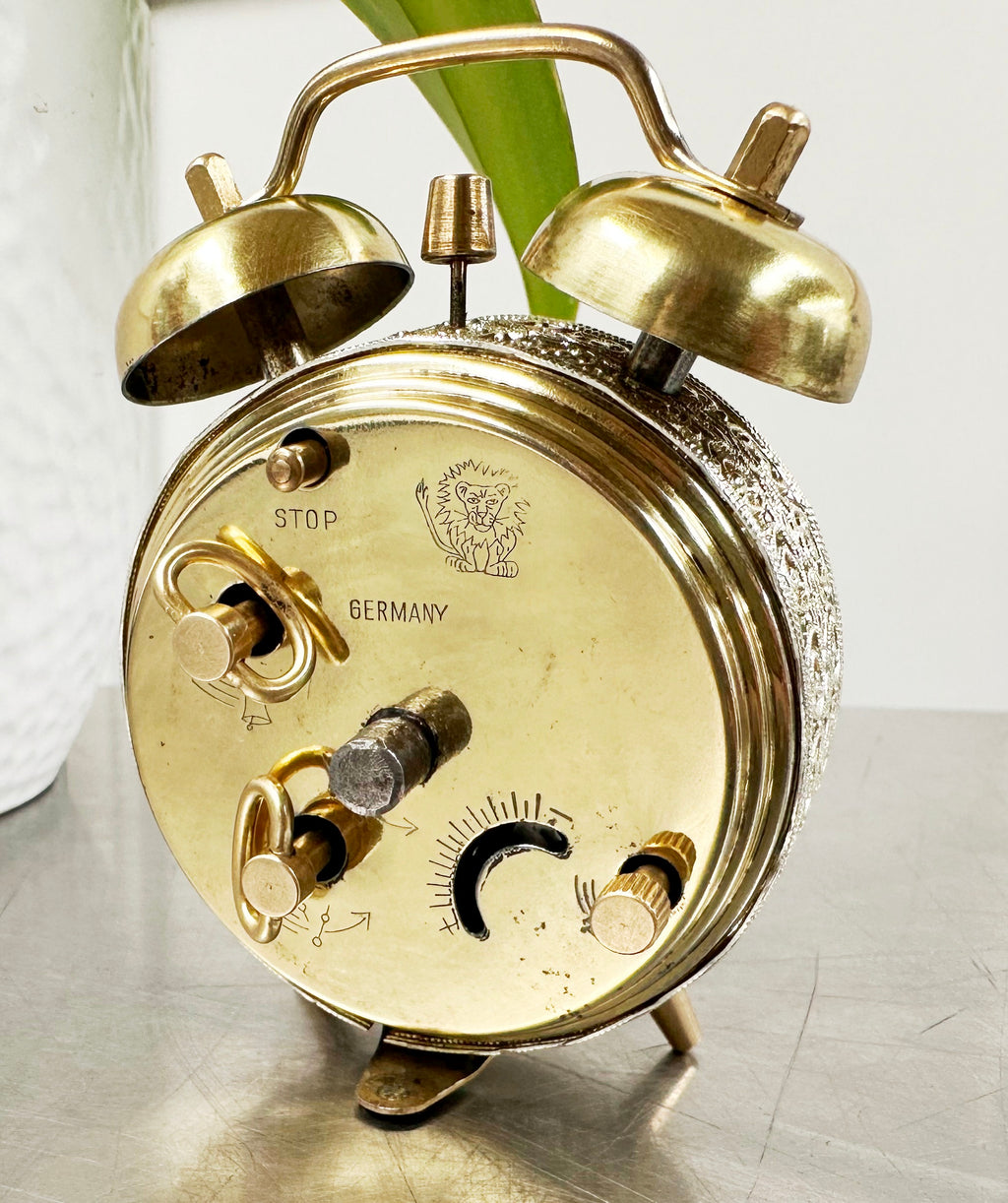 Vintage JERGER Twin Bell German Alarm Desk Clock | Adelaide Clocks