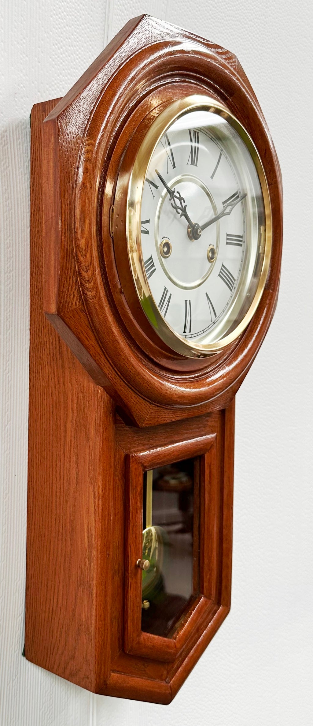 Vintage Regulator Pendulum Quartz Wall Clock | Adelaide Clocks