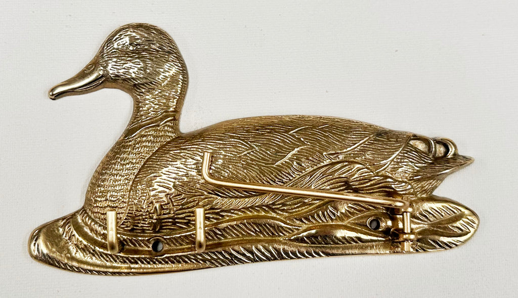 Vintage Brass Duck Wall Hanging Key Holder | Adelaide Clocks