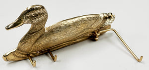 Vintage Brass Duck Wall Hanging Key Holder | Adelaide Clocks