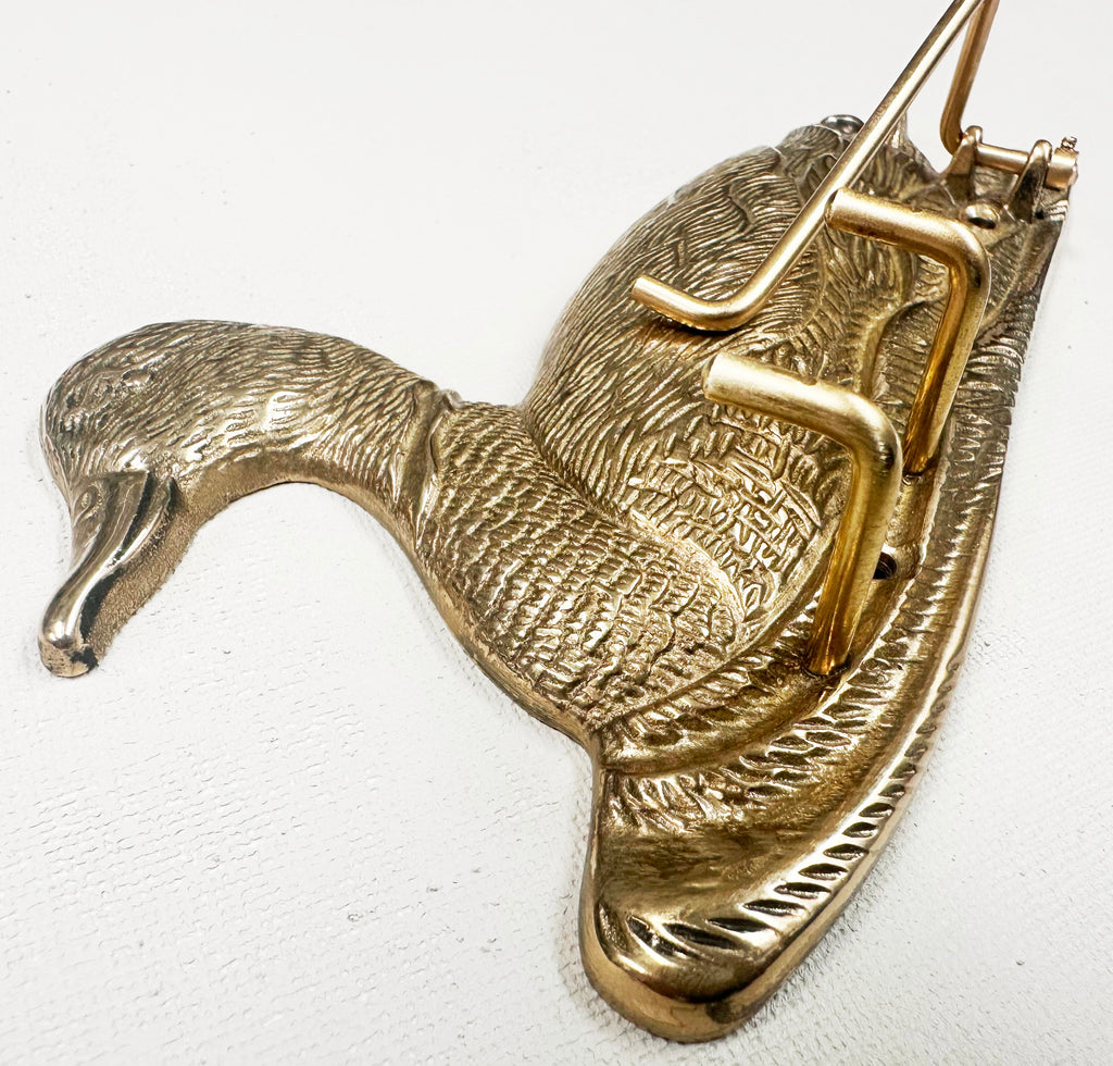 Vintage Brass Duck Wall Hanging Key Holder | Adelaide Clocks