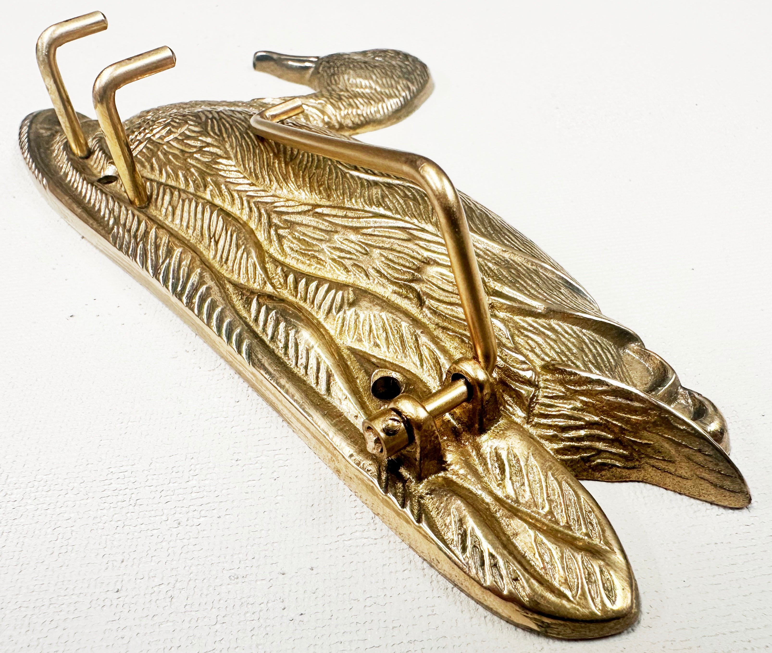 Vintage Brass Duck Wall Hanging Key Holder | Adelaide Clocks