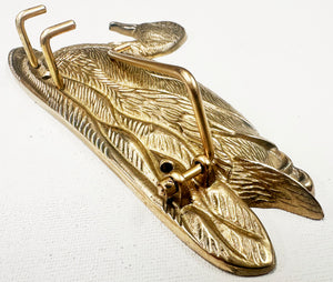 Vintage Brass Duck Wall Hanging Key Holder | Adelaide Clocks