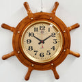 Vintage EMIFIN Wooden Ships Wheel Quartz German Wall Clock | Adelaide Clocks