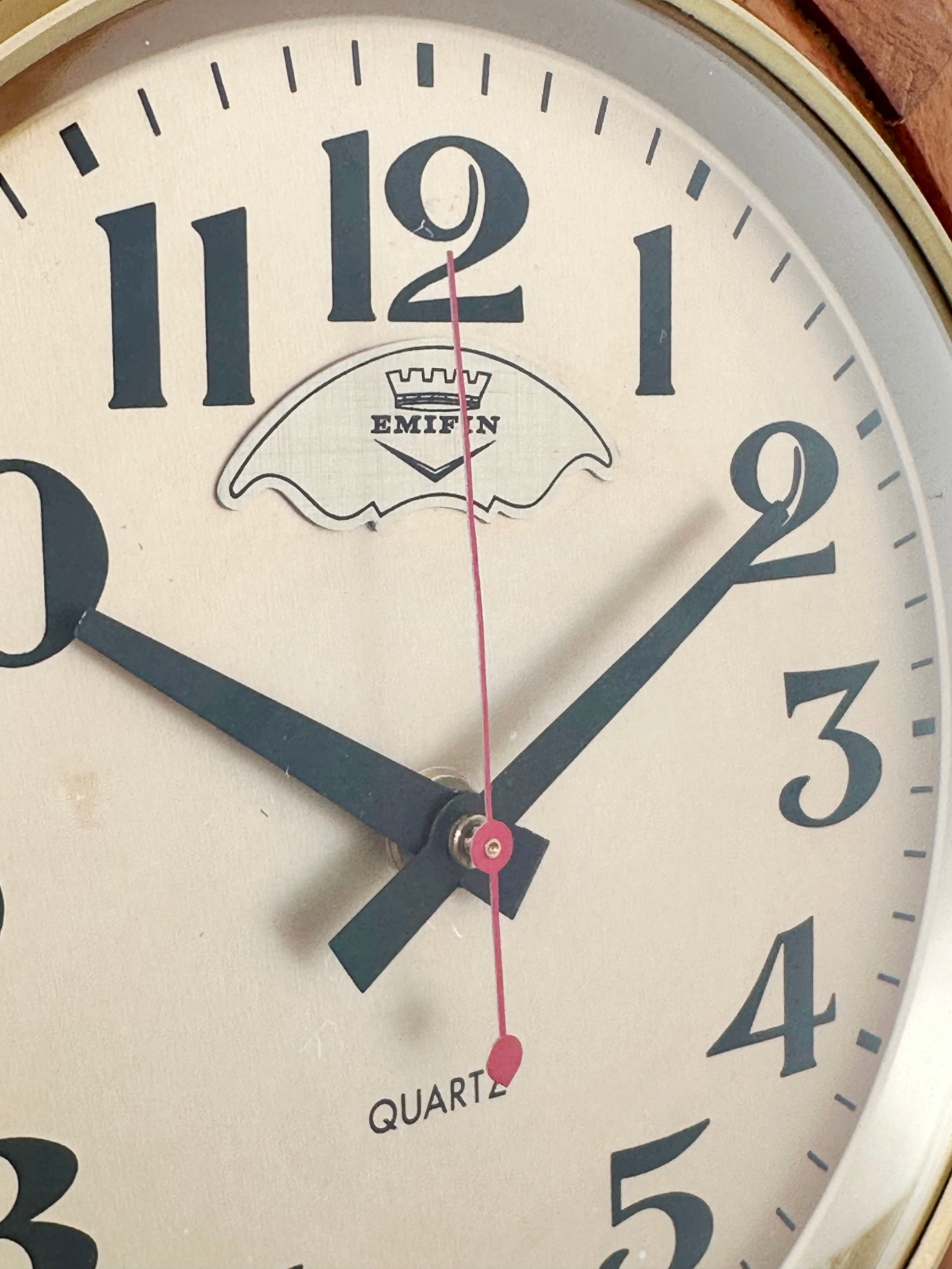 Vintage EMIFIN Wooden Ships Wheel Quartz German Wall Clock | Adelaide Clocks