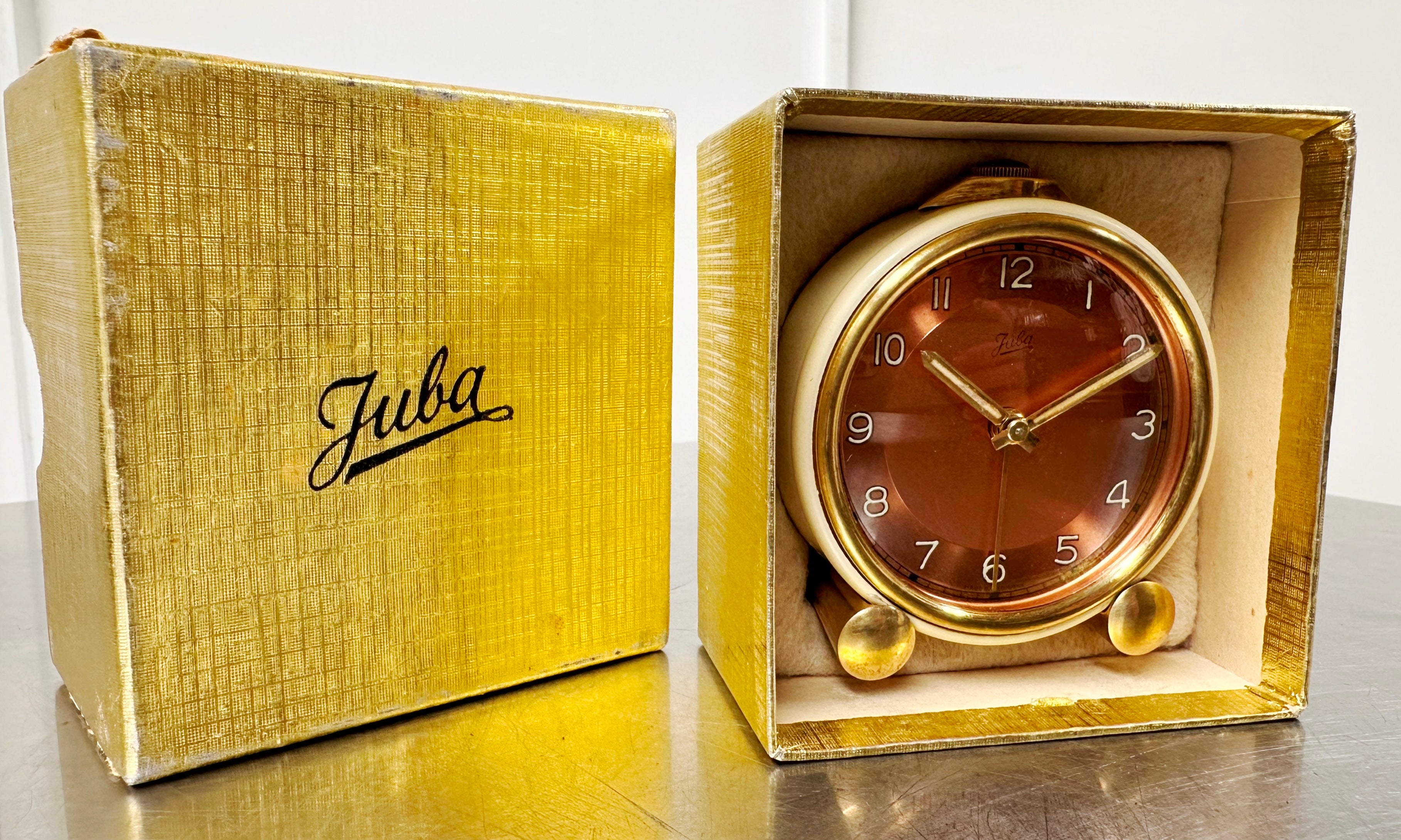 Vintage JUBA German Alarm Bedside Desk Clock | Adelaide Clocks