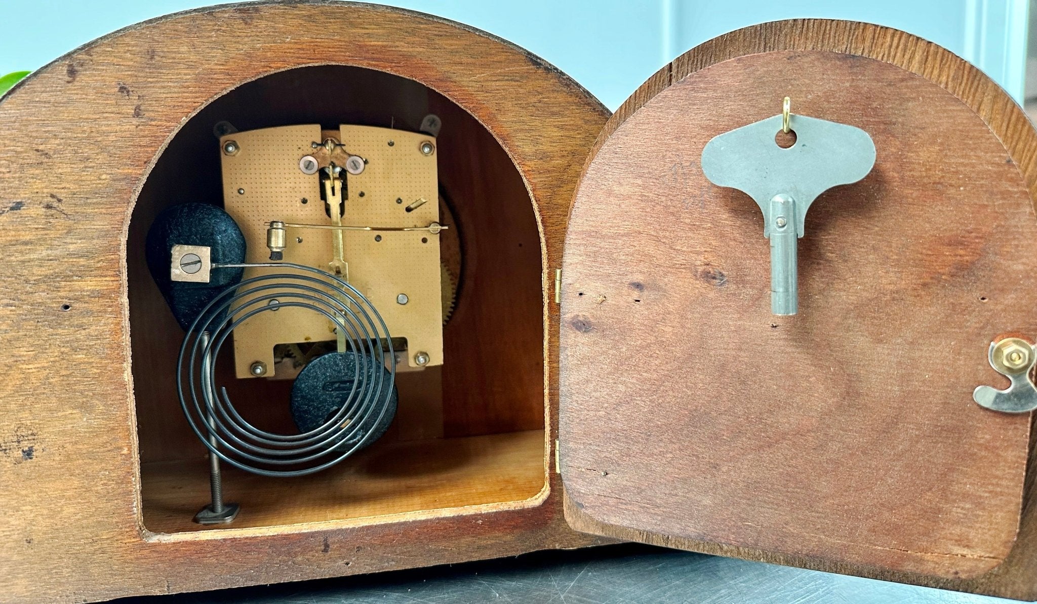 Original Vintage Enfield Hammer Chime Mantel Clock | Adelaide Clocks