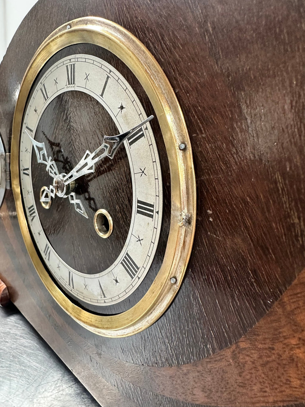 Vintage Enfield Hammer on Coil Strike Art Deco Mantel Clock | Adelaide Clocks