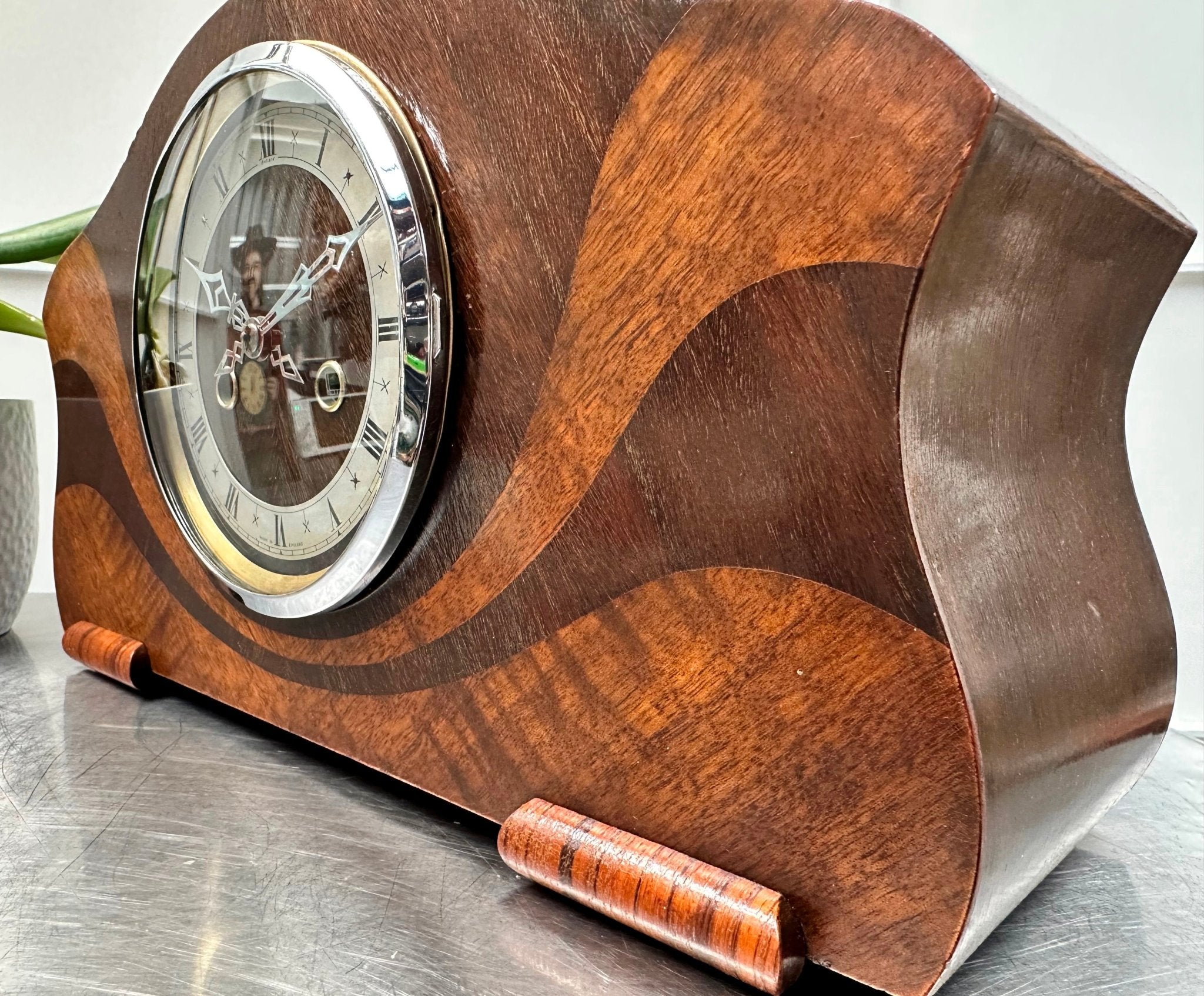 Vintage Enfield Hammer on Coil Strike Art Deco Mantel Clock | Adelaide Clocks