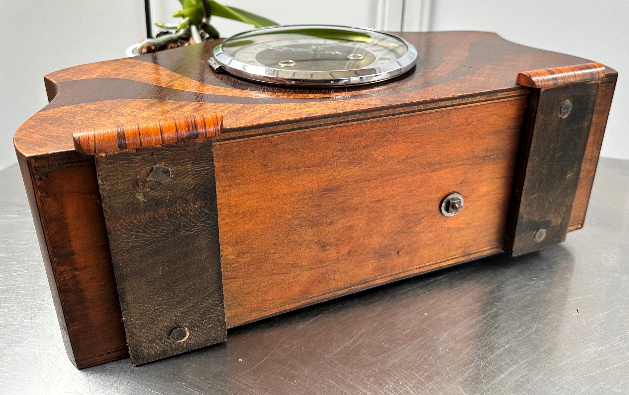 Vintage Enfield Hammer on Coil Strike Art Deco Mantel Clock | Adelaide Clocks