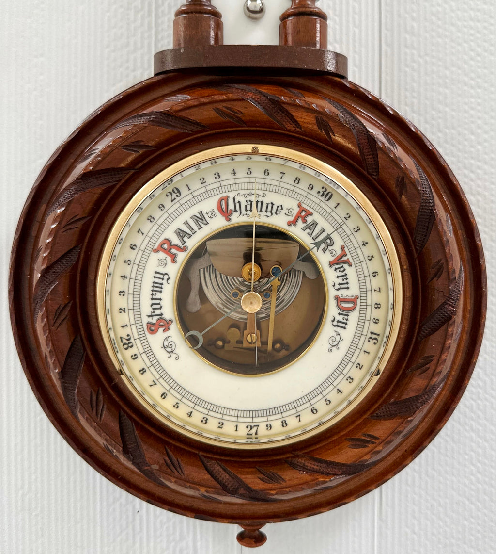 VIntage Barometer & Thermometer German Weather Station | Adelaide Clocks