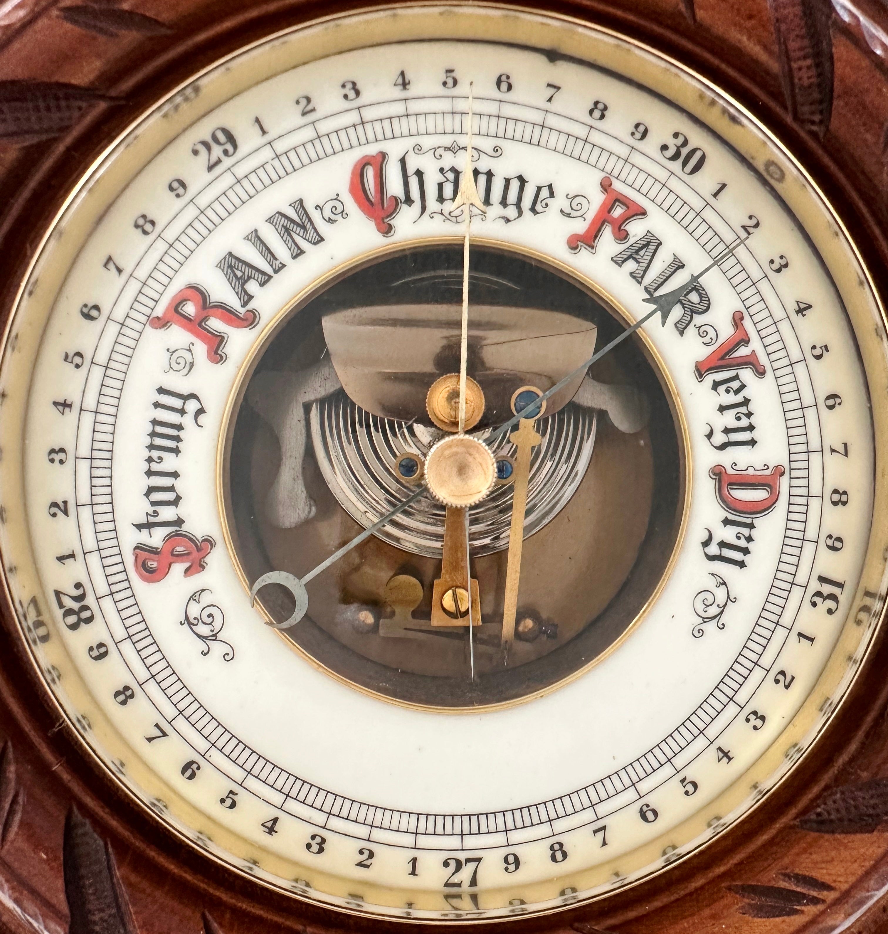 VIntage Barometer & Thermometer German Weather Station | Adelaide Clocks