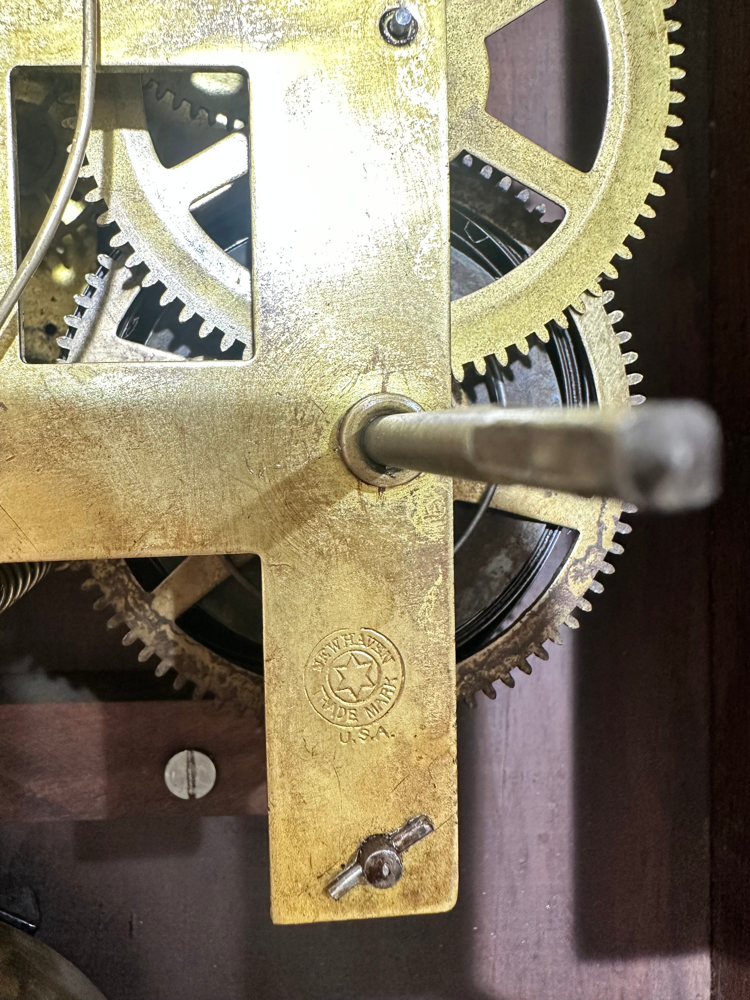 Antique New Haven Inlaid Bell Strike Wall Clock | Item# 2991 - Adelaide Clocks