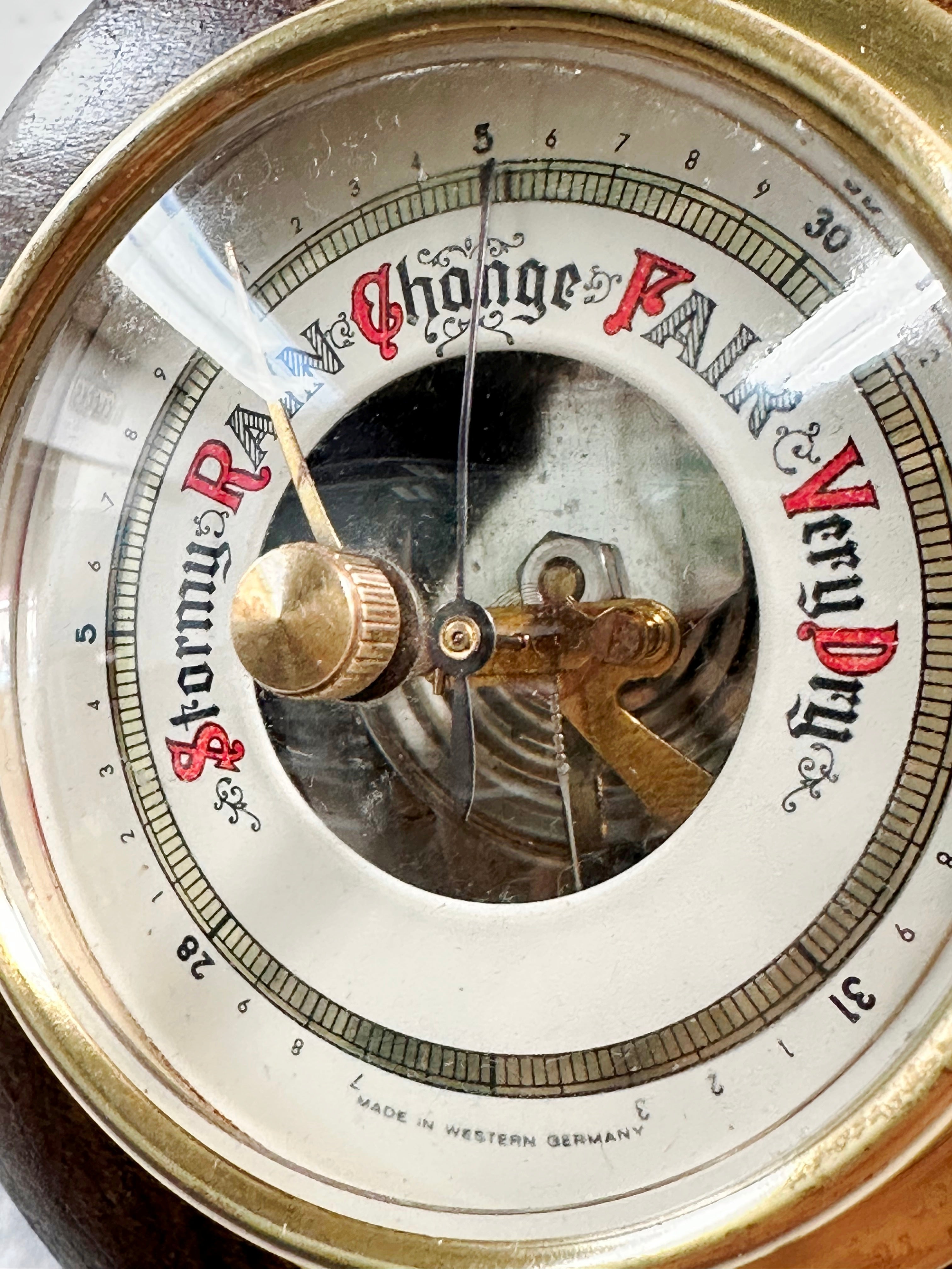 Vintage Ships Wheel German Wall Barometer | Adelaide Clocks