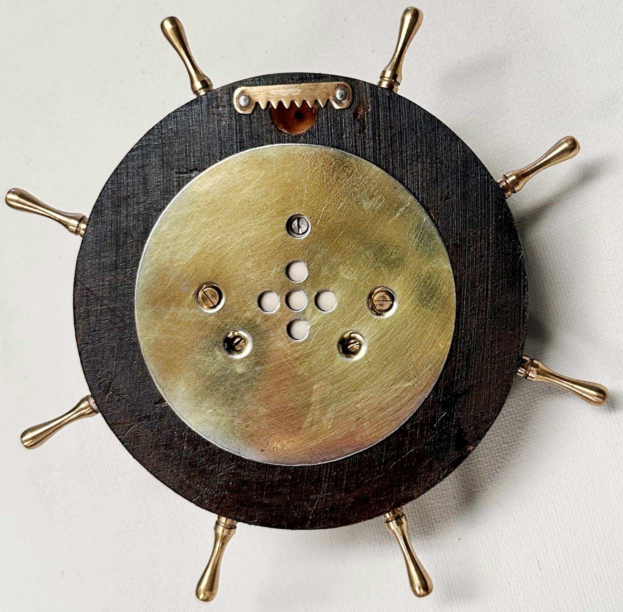 Vintage Ships Wheel German Wall Barometer | Adelaide Clocks